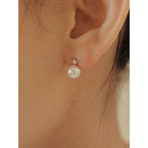 Moissanite Pearl Earrings_EC1761