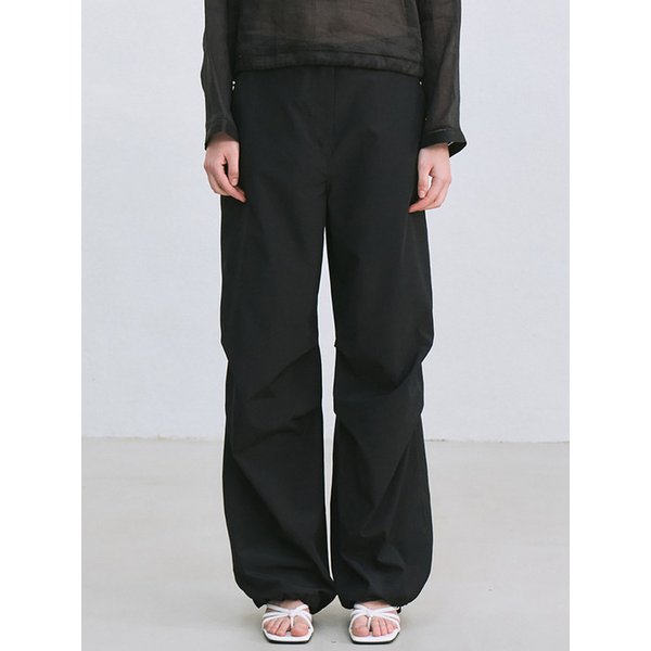 summer parachute pants (black)