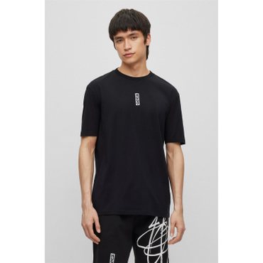 휴고 [30프로 할인][FA23] 릴렉스핏 마커 로고 티셔츠 블랙(50493996001)