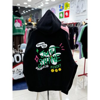 더블제이디 [여주점] 샤인플라워집업후드,남여공용, 블랙JHZK40101