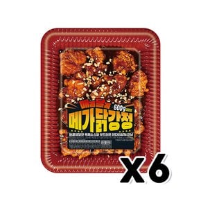 매콤달콤 메가닭강정 대용량치킨 간편안주 600g x 6개