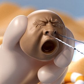 웃긴 하품 페이스 콧물 발사 물총 특이한 작은 소형 인싸 워터건 물놀이 무쓸모 선물 장난감