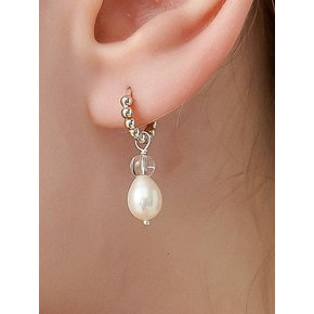 Bubbly Fresh-water-pearl Silver Earring Ie365 [Silver]