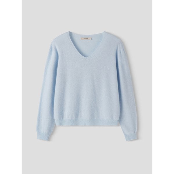 홀가먼트 울 브이넥 니트(Skyblue)