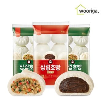 우리가스토리 대용량 냉동 삼립호빵 90g 24개입 (단팥1봉+야채2봉)