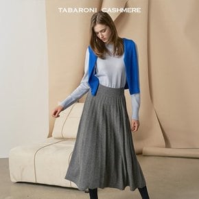 타바로니 캐시이머 100% 여성 A라인 스커트