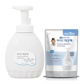 프리미엄 힐링코튼 450ml용기 x 1개 + 400ml리필 x 1개