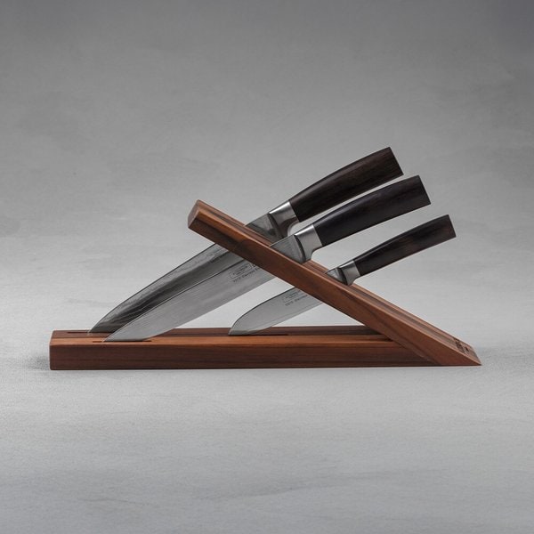 VG10 다마스커스 나이프 주방칼 3종+우드칼블럭 풀세트