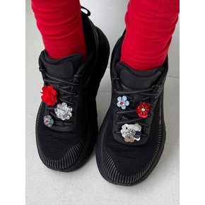 [SET] ultra red flower shoe charm 6piece 슈참, 지비츠