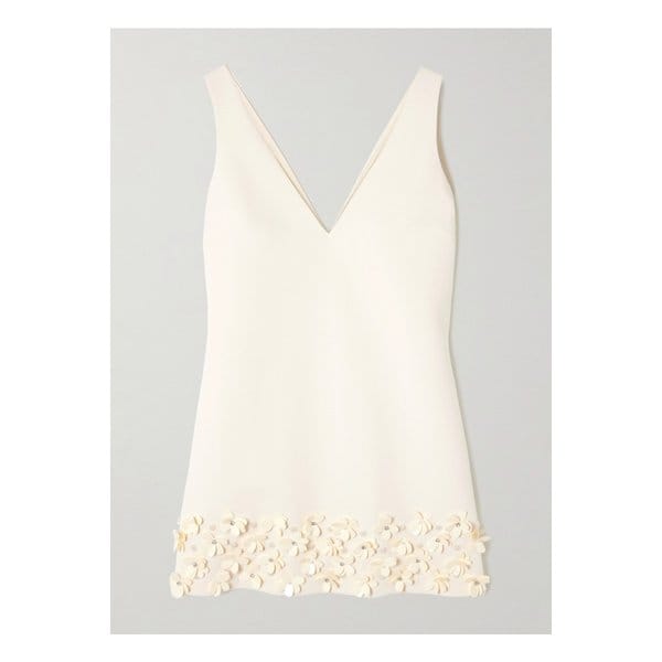 장식 크레이프 미니 드레스 크림 1647597358034010