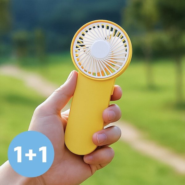 [브리즈홈] 1+1 한손에 쏙! 초경량 휴대용 미니 핸디 선풍기 2colors