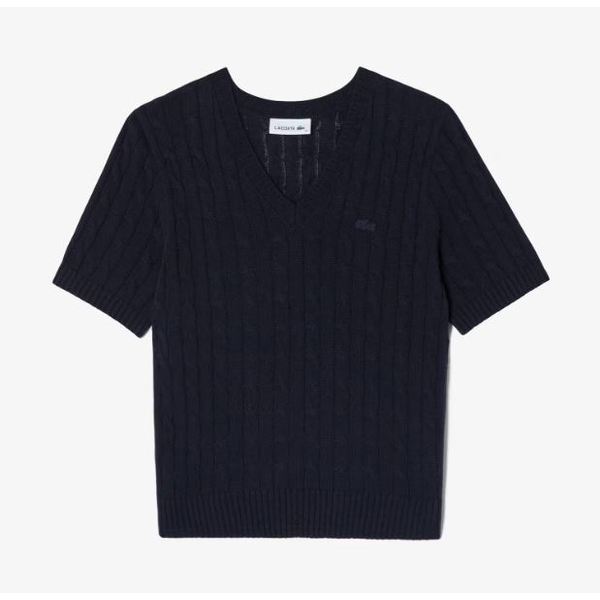 [시흥점] 여성 케이블 반팔 브이넥 스웨터 AF350E-55G