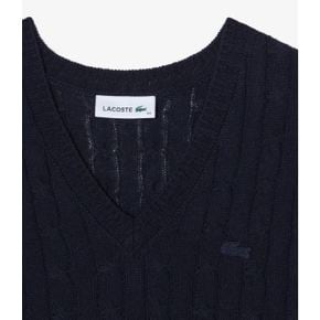 [시흥점] 여성 케이블 반팔 브이넥 스웨터 AF350E-55G