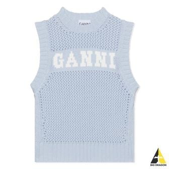 가니 24 BLUE COTTON ROPE VEST (K2100 033) (블루 코튼 로프 베스트)