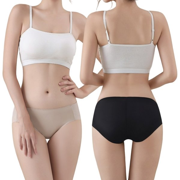 노라인 햄 팬티 3매세트 누디 삼각 빅사이즈 여성팬티