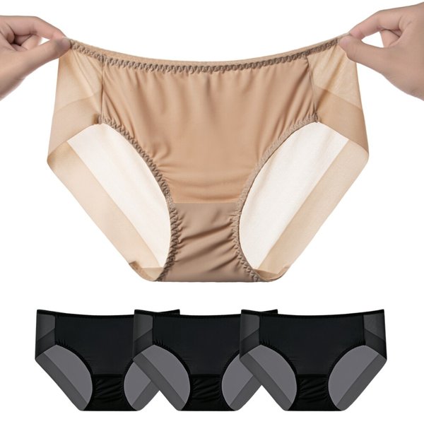 노라인 햄 팬티 3매세트 누디 삼각 빅사이즈 여성팬티