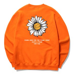 BIG DAISY LOGO 크루넥 맨투맨(오렌지)