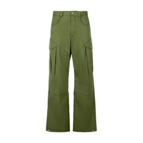 Straight Cargo Pants (Army Green/Black)