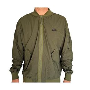 미국 나이키 바람막이 집업자켓 Nike Spotwear Mens Woven Unlined Bomber Jacket Olive Green S