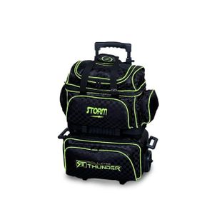 미국 스톰 볼링가방 Storm 4 Ball Rolling Thunder Checkered Bowling Bag 블랙/Lime 1354634