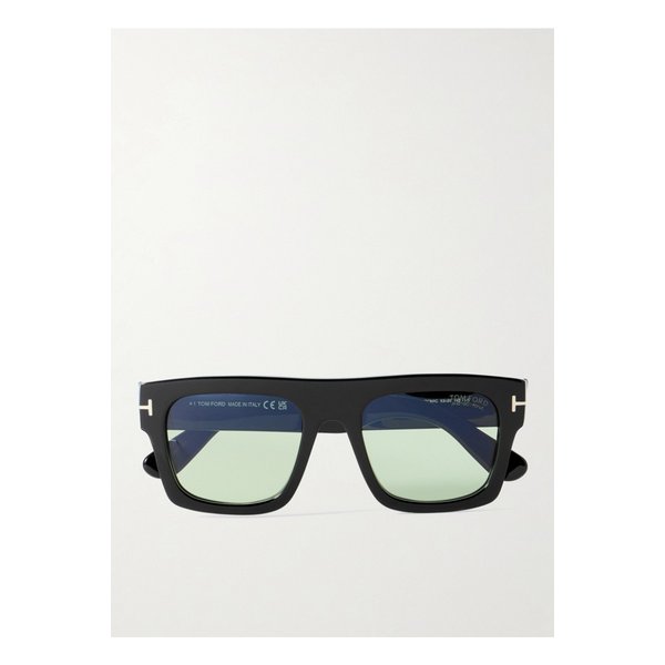 파우스토 스퀘어 프레임 아세테이트 선글라스 블랙 46376663162897568