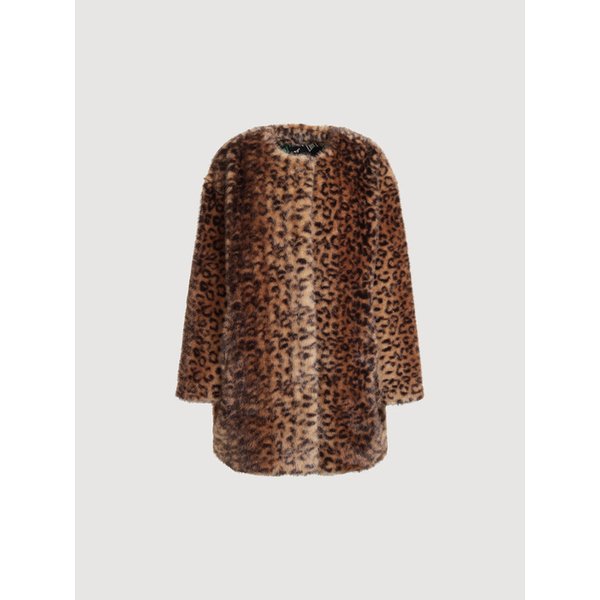 Fake Fox No Collar Coat (multi color) LFOAW25300XXX