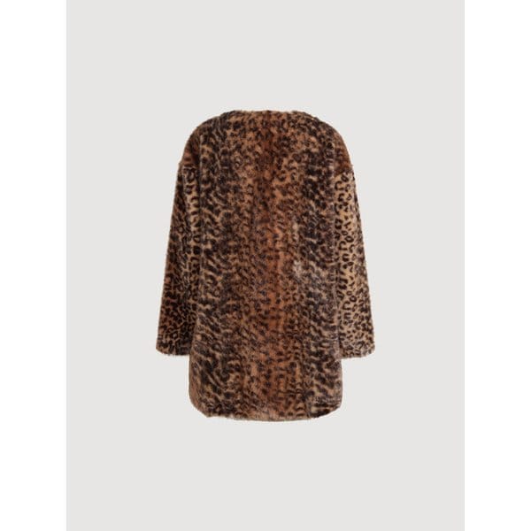 Fake Fox No Collar Coat (multi color) LFOAW25300XXX