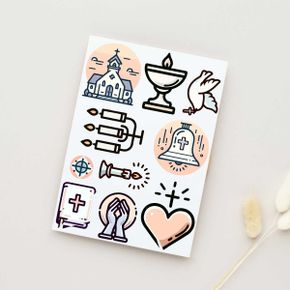 종교 즉석 타투스티커 아이콘으로 만나보는 종교 생활/판박이스티커