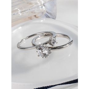 5부 다이아 반지 천연 현대 우신 인비져블 밴드 가드링 포함 결혼