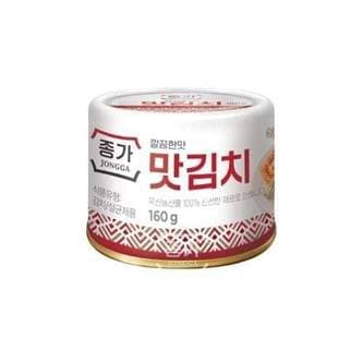  종가집 깔끔한맛 맛김치캔 160g x 12개 / 여행용 휴대용 김치통조림