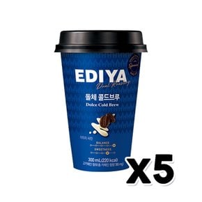 이디야 돌체 콜드브루 컵커피음료 300ml x 5개