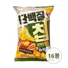 오리온 단백질칩 버터구이 오징어맛 과자 스낵 60g x 16개