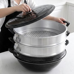 대형 국산 찜냄비 업소용 만두찜기 찜통 2단 3단 찜솥