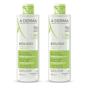 A-DERMA 아더마 바이올로지 더머털라지컬 미셀라 워터 오가닉 하이드라 클렌징워터 400ml 2개