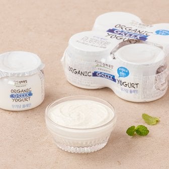  상하목장 유기농 그릭요거트 무가당 플레인80g*4