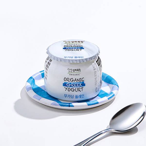 상하목장 유기농 그릭요거트 무가당 플레인80g*4