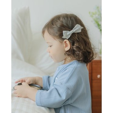 빌리 다니카 리본 헤어핀-블루