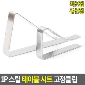 캠핑테이블보 스틸고정클립 집게 야외 식탁보고정핀 밀림 바람에날림 방지