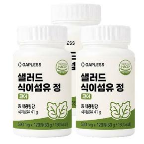 샐러드 식이섬유 정 코어 120정, 3개