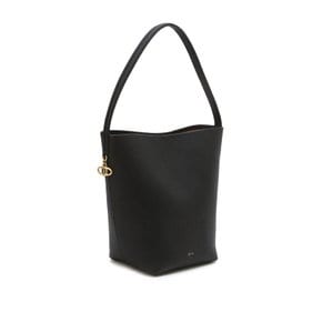 [판매BEST][완판재입고][PANIER] 블랙 레더 파니에 버킷백 S AABA6F205BK