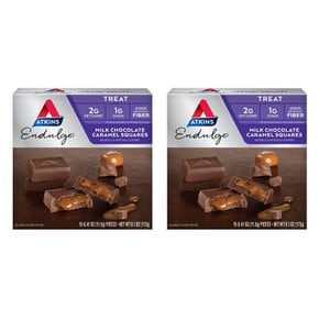 [해외직구]앳킨스 밀크초콜릿 카라멜 스퀘어 173g 15입 2팩 Atkins Milk Chocolate Caramel Squares 6.1oz