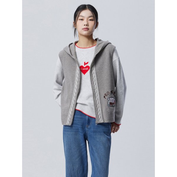 인타샤 강아지 후드 니트 베스트_BAKVF1611BG