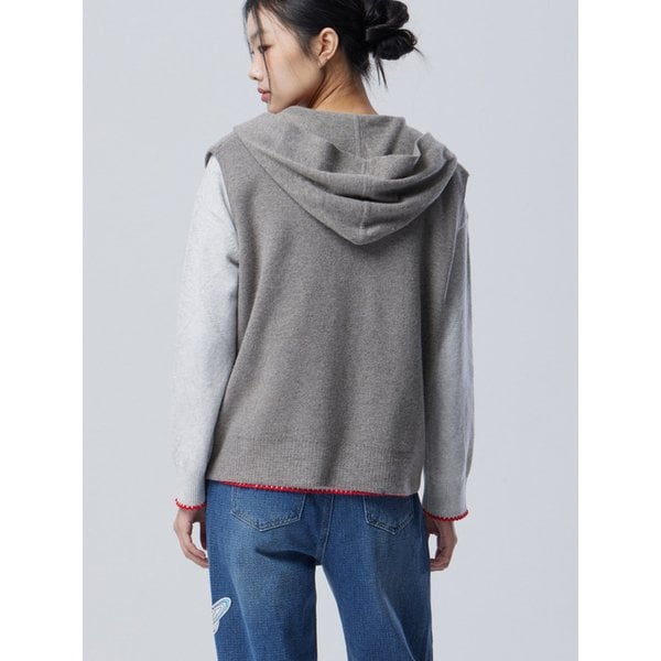 인타샤 강아지 후드 니트 베스트_BAKVF1611BG