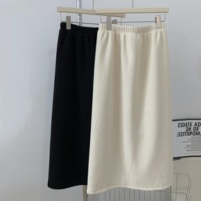벨벳 골덴 코듀로이 뒷트임 밴딩 롱스커트 2컬러 DB-4026