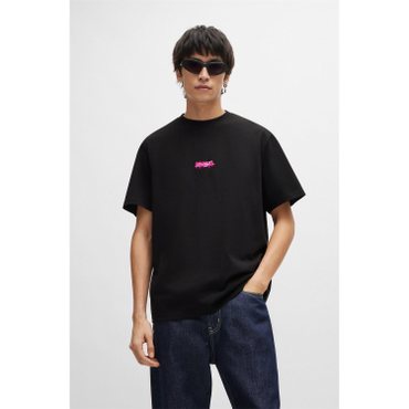 휴고 [30프로 할인][SU24] 릴렉스핏 반팔 티셔츠 블랙(50509966001)