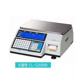 카스 라벨프린터 전자저울 CL-5200B-15K (0-15kg 5g단위)(중량/단가/금액/상품명표시)