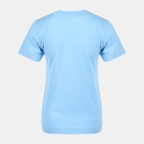 여성 레드하트 패치 반팔 티셔츠 블루 P1T271 BLUE