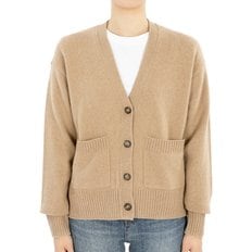 랄프로렌 24 F/W 여성 로고 자수 브이넥 니트 가디건(카멜) 211914536 008 /국내당일발송