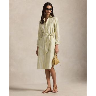 폴로 랄프 로렌 여성 스트라이프 코튼 옥스포드 벨트 셔츠드레스(WMPODRSNFA21018700)