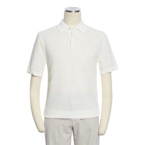 26년 S/S 봄,여름  반팔 데일리 메쉬 카라니트[화이트]